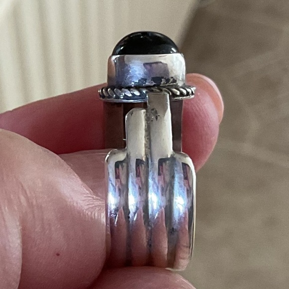 Sterling Silver 925 Black Onyx ring Size US 8.5 - Picture 8 of 13